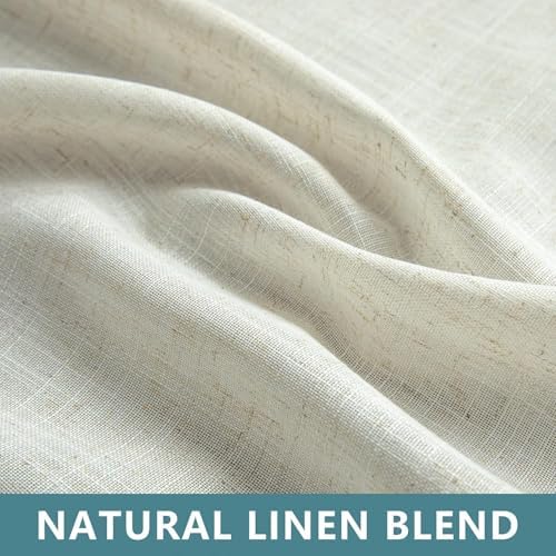 KOUFALL Cream Door Curtain Panels 78 Inch Long