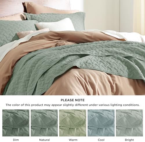 Bedsure Queen Quilt - Lightweight Bedspread with Basket Weave Pattern