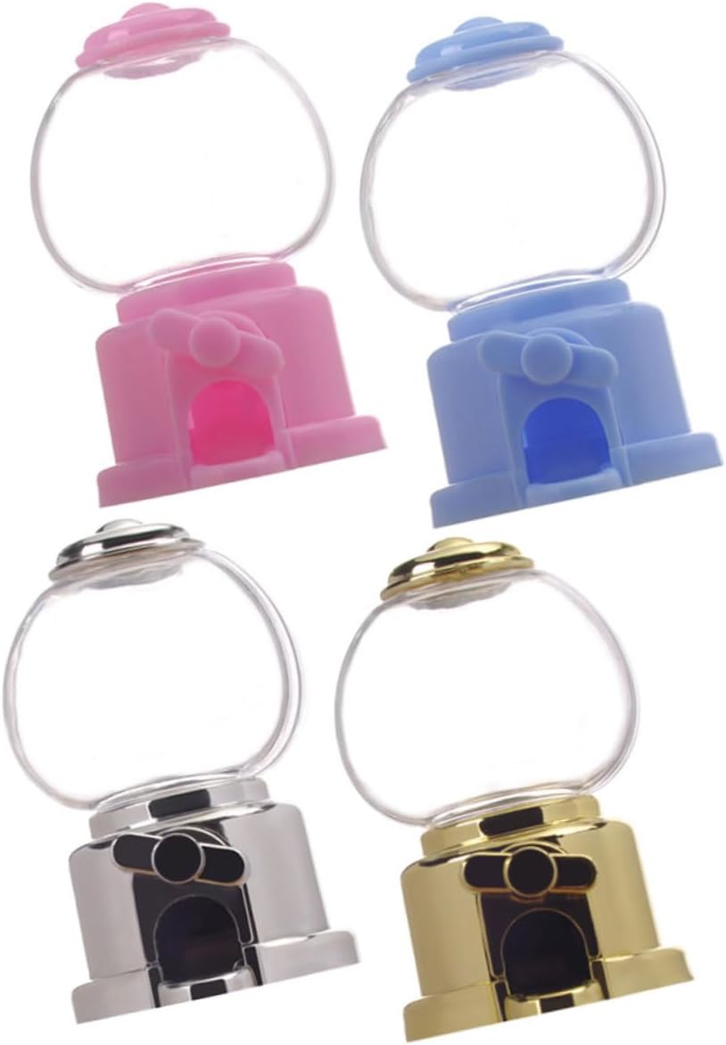 Healifty 8pc Manual Gumball Machine Candy Dispenser
