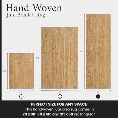 Spoiledhome Jute Rug 2x6 Natural Runner