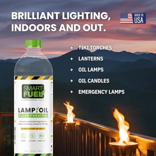 Smart Fuel Ethanol Paraffin Oil Lamp Fuel 32 oz