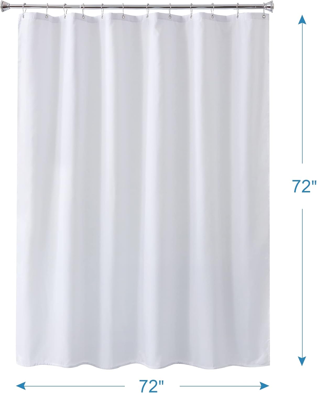 Amazer White Shower Curtain Liner 2-in-1