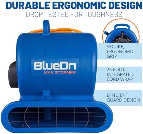 BlueDri Max Storm 35 Floor Fan 3 Speeds 2900 CFM