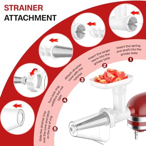 Cofun KitchenAid Meat Grinder and Strainer Set