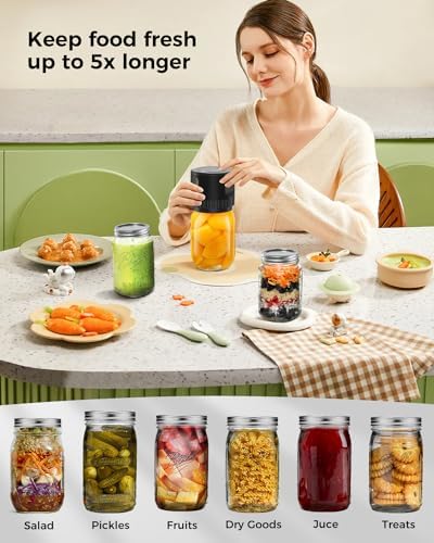 Fodmor Electric Mason Jar Vacuum Sealer Kit