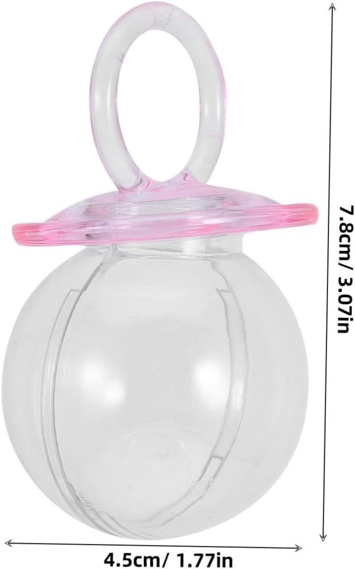 PRETYZOOM 20PCS Baby Shower Candy Boxes Mini Pacifier Holders for Treats