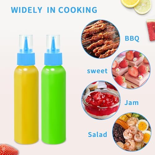 6 Pcs Writer Bottles 4 Oz Condiment Squeeze Bottles