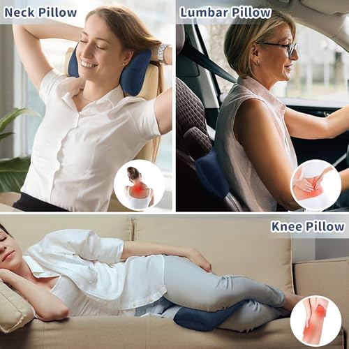 Pro Goleem Small Travel Pillow 11x6x25 Navy Blue