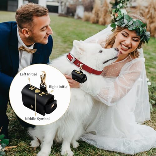 Dog Ring Bearer Pillow - Leather Wedding Ring Holder Box for Proposal Engagement