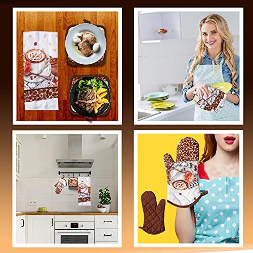 Lobyn Value Packs 5-Piece Caf Latte Kitchen Towel Set