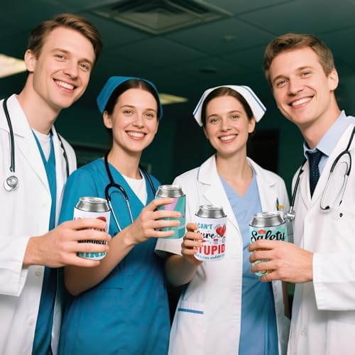 Nurses Week Funny Can Coolers 12 Pack Set
