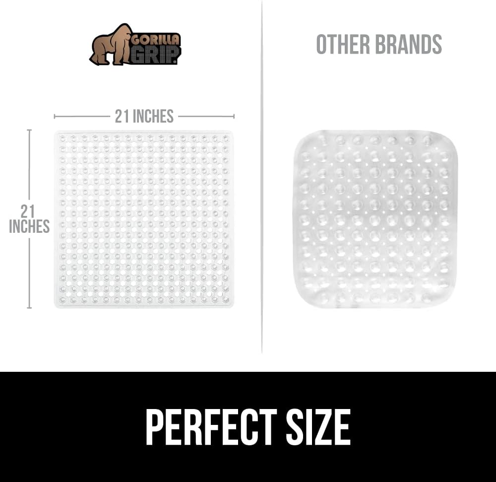 GORILLA GRIP Toilet Lid Cover and Shower Mat Bundle