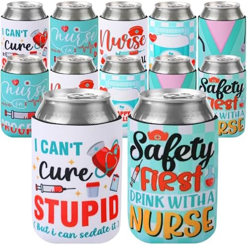 Nurses Week Funny Can Coolers 12 Pack Set