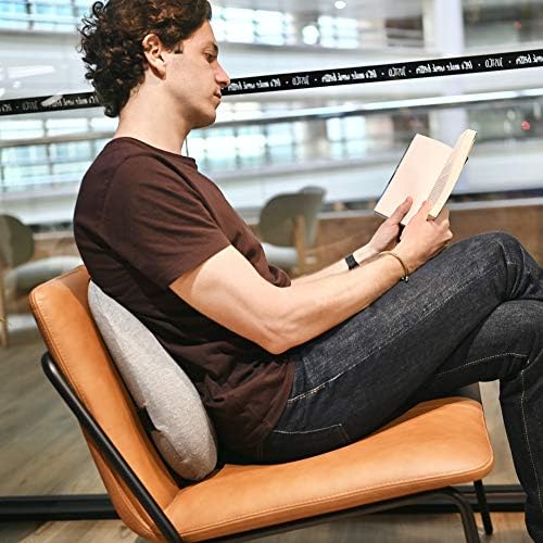 C Cushion Lab Extra Dense Lumbar Pillow with Strap - Grey