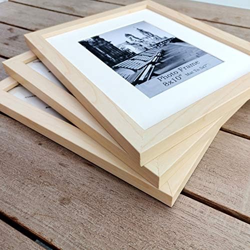 Meetart 8x10 Inch Shallow Wood Grain Photo Frame Set of 3