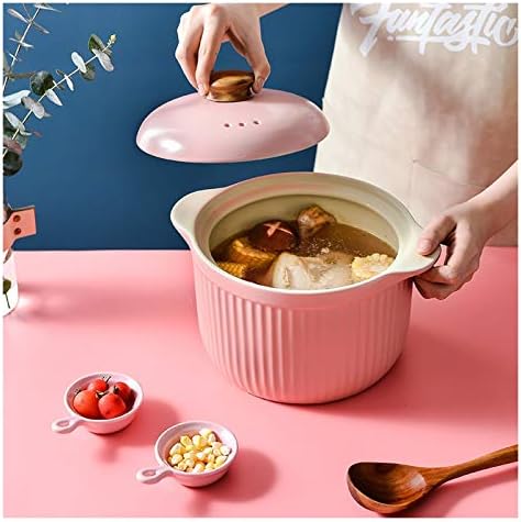 SISWIM 18L Gold Ceramic Stock Pot with Lid