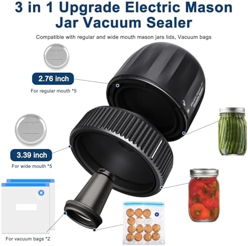 ZPP Electric Mason Jar Vacuum Sealer Kit