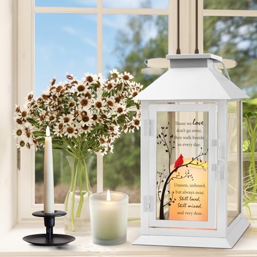 Memorial Lantern with LED Candle and Remote Control