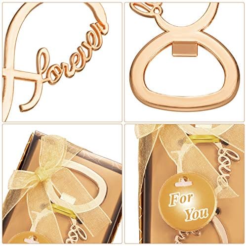 50 Packs Gold Love Forever Bottle Opener Wedding Favors