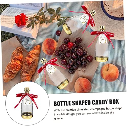 PRETYZOOM 6pc Bottle Shaped Candy Containers for Wedding and Party