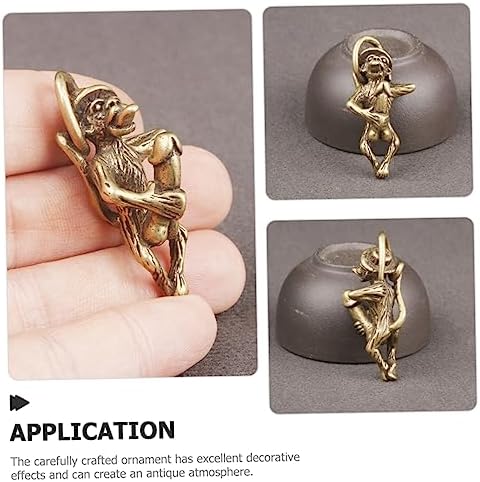 Teaux Brass Monkey Keychain Kitten Accessory