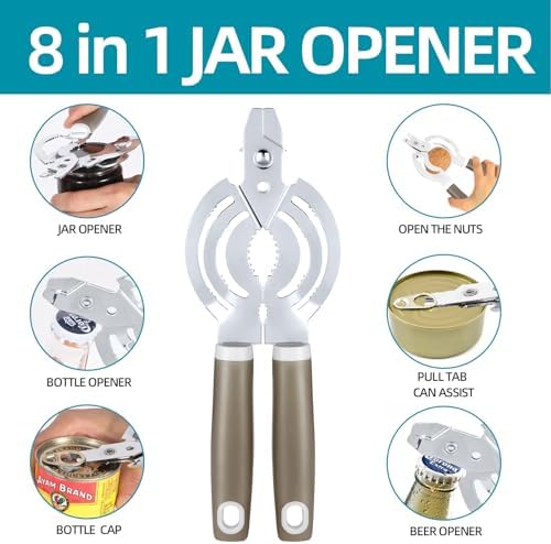 Stainless Steel Jar Opener for Seniors with Arthritis