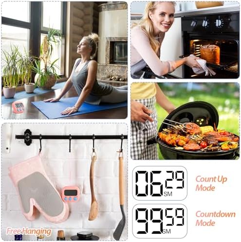 24 Piece Digital Kitchen Timer with Magnetic Base