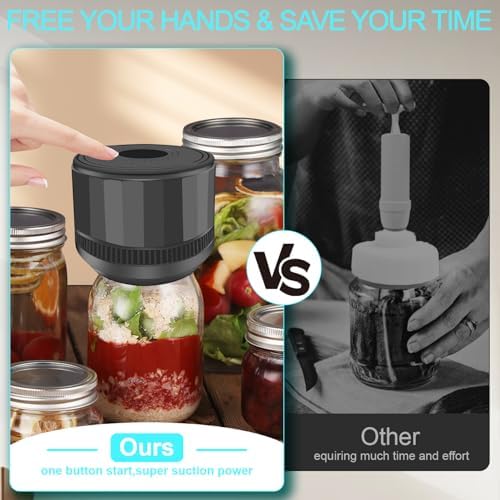 Auto Stop Electric Mason Jar Vacuum Sealer Kit