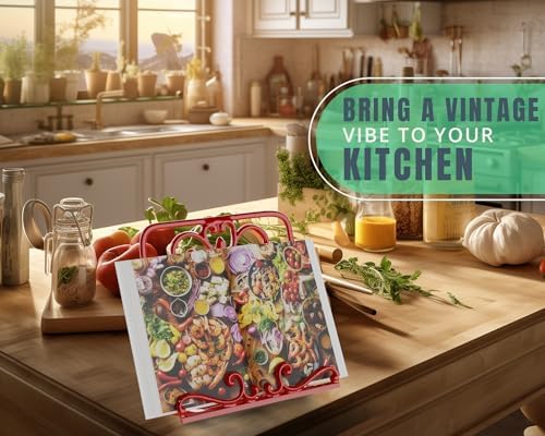 Comfify Cast Iron Cook Book Stand - Adjustable and Durable