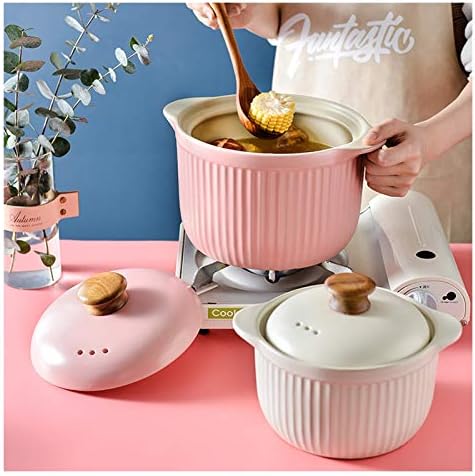 SISWIM 18L Gold Ceramic Stock Pot with Lid