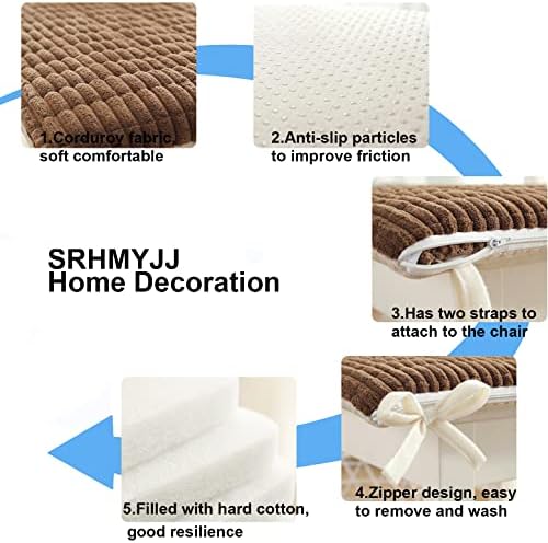 Corduroy Stripe Chair Cushion Set of 2