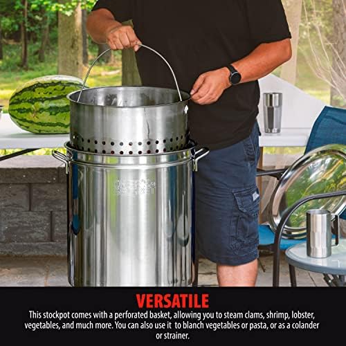 Chefs Secret 82 Quart Stockpot with Basket