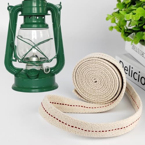JUNSDUKE 1 Roll 65 Feet Oil Lamp Wick 34 Inch Flat Cotton Replacement