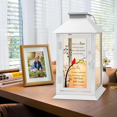 Memorial Lantern with LED Candle and Remote Control