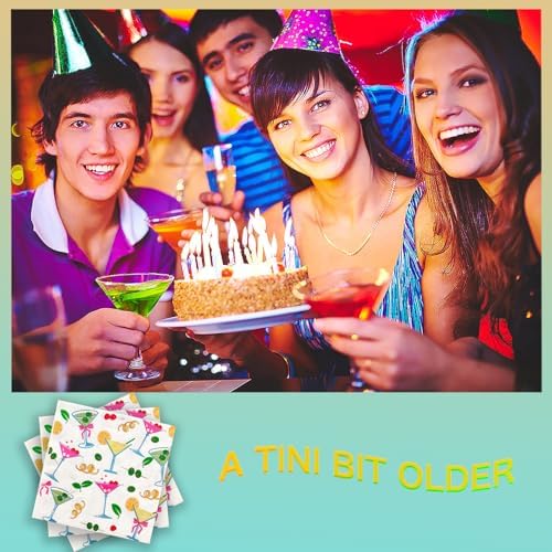 Martini Party Decorations Cocktail Napkins 52 Pack 5x5 Folded