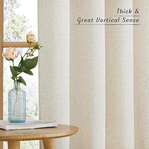 NICETOWN Linen Doorway Curtains 78 Inches Long 2 Panels