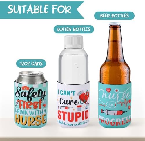 Nurses Week Funny Can Coolers 12 Pack Set