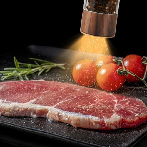 SOONHUA Electric Salt and Pepper Grinder Set with LED Light