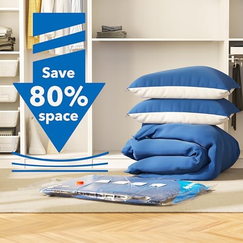 MEIQIHOME 16-Piece Vacuum Storage Bags with Electric Air Pump