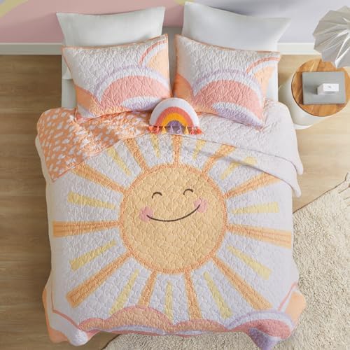 Urban Habitat Kids Queen Quilt Set with Rainbow and Clouds