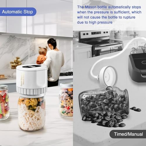 ZenTong Infi Vacuum Sealer with Auto Stop and Wide Mouth Lids