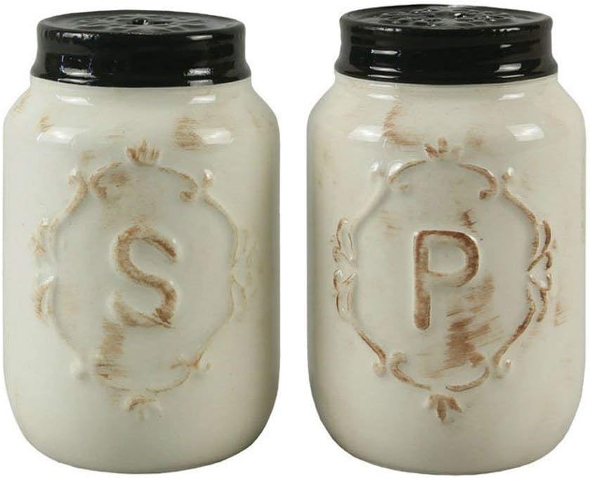 Youngs Miniature Country Ceramic Salt Pepper Shakers