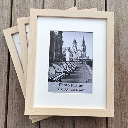 Meetart 8x10 Inch Shallow Wood Grain Photo Frame Set of 3