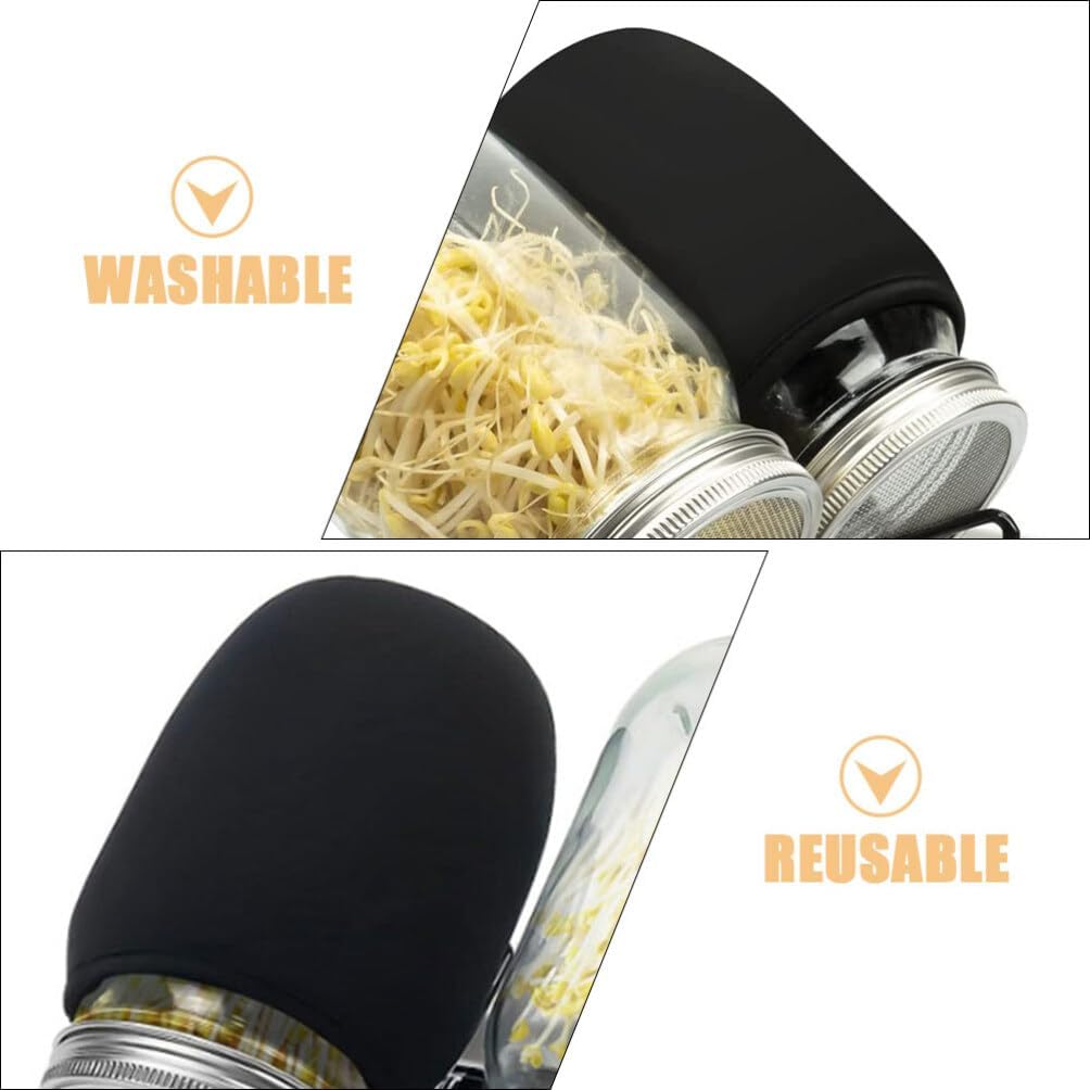 POPETPOP 8pcs Mason Jar Light Sleeve for Sprouting