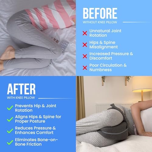 Knee Pillow for Side Sleepers Back Pain Relief