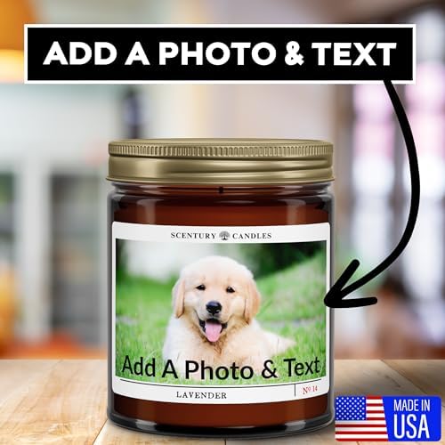 Custom Candle with Personalized Message Funny Unique Gifts for Women Men