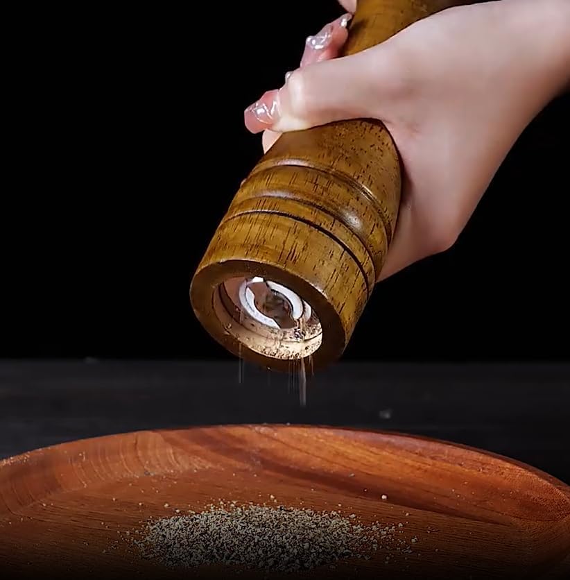LETSKAB 2 Piece Adjustable Wooden Salt and Pepper Mill Set