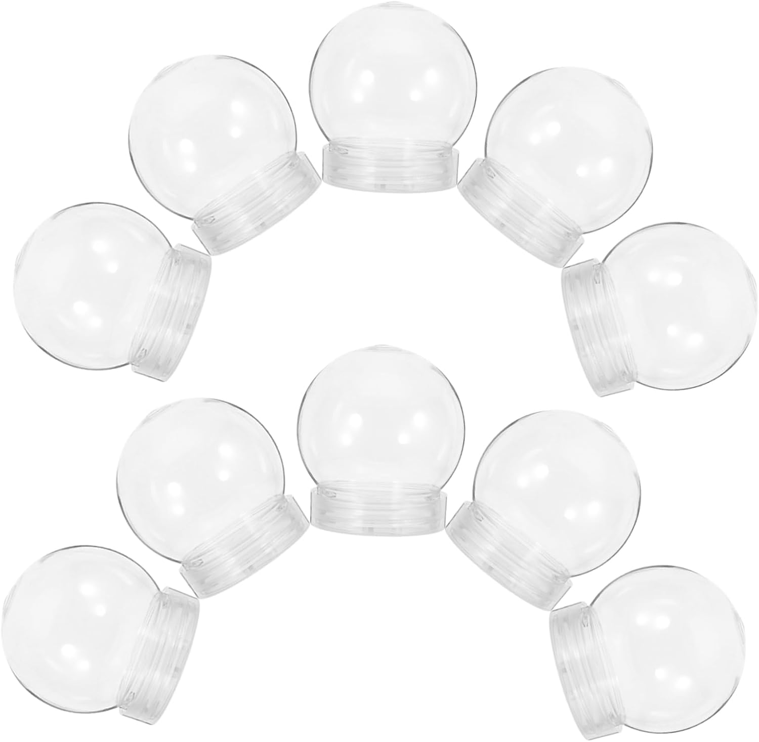 STOBAZA 10pcs Modern Light Bulb Shaped Candy Jars with Lids