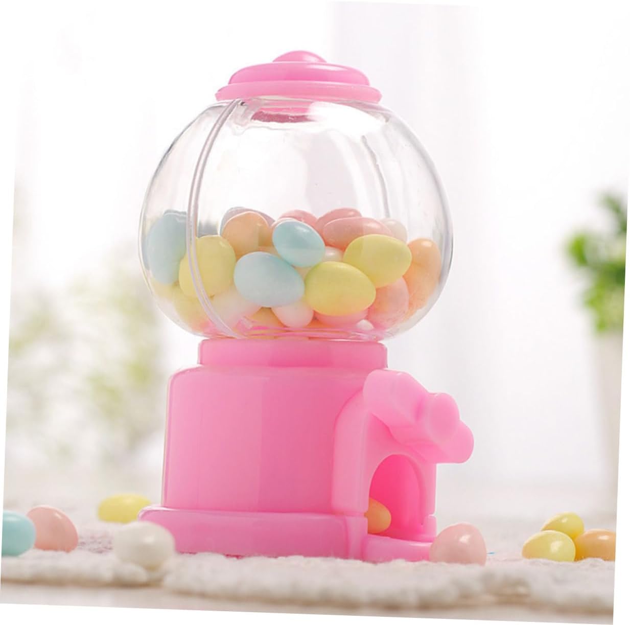Healifty 8pc Manual Gumball Machine Candy Dispenser