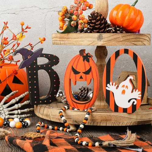 COCHIE BOO Halloween Signs Set of 3 Retro Decor